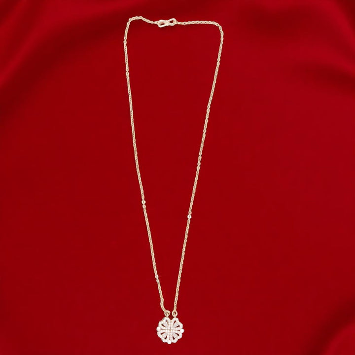 Convertible Four-Leaf Clover & Heart Necklace
